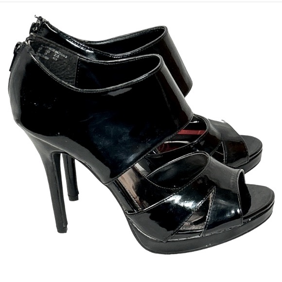 Vintage Sofia Vergara Stilettos Tipsy black Patent Leather high heels 5” Size 10 - Picture 1 of 14